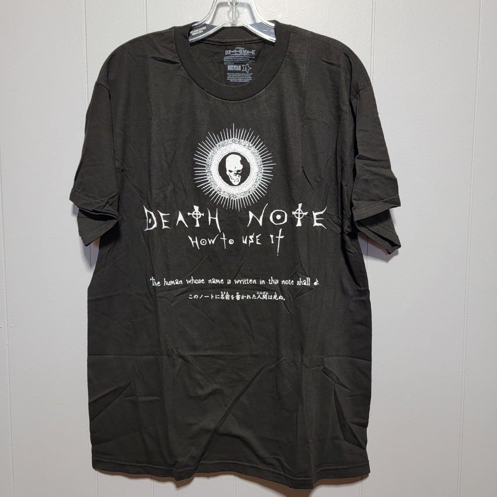 Ripple Junction Death Note How to Use It Graphic Tee Black Mens Large L